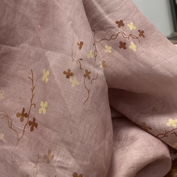 Boho Ramie Leinenstoff Staubig – Vintage Sewing Textile Bewertung und Preis