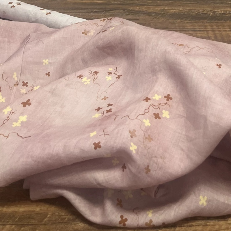 Boho Ramie Leinenstoff Staubig – Vintage Sewing Textile Bewertung und Preis